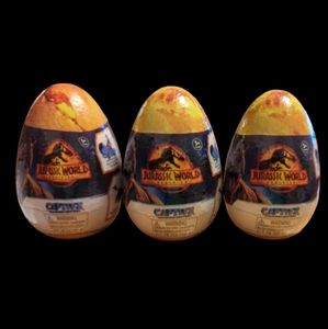 JURASSIC WORLD Dominion Edition CAPTIVZ Dinosaur Slime Egg NEW Lot of 3